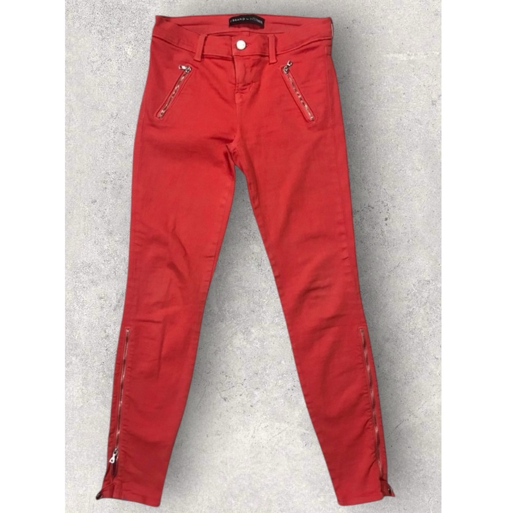 J Brand Intermix Skinny Jeans Low Fiery Red 24